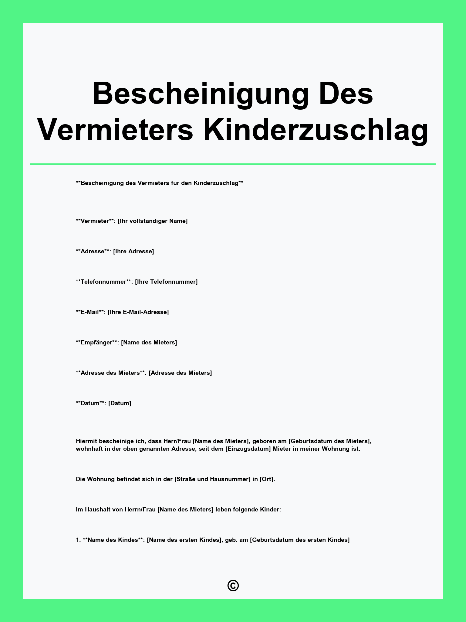 bescheinigung-des-vermieters-kinderzuschlag